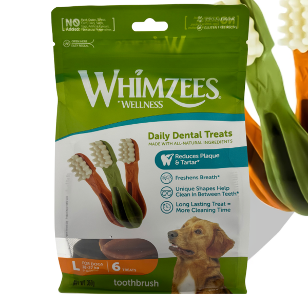 Whimzees hondensnacks tandenborstel L - 6st
