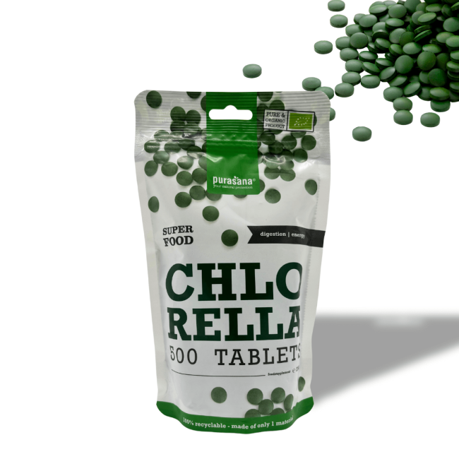 Purasana Chlorella tabletten - 500 stuks
